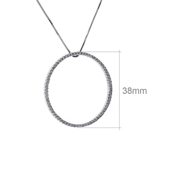 1.00 Carat Diamond Circle Of Love Pendant - Picture 5 of 7
